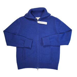 Pendleton Women's Full Zip 2-Pocket Royal Blue Sweater Size Large, New With Tags